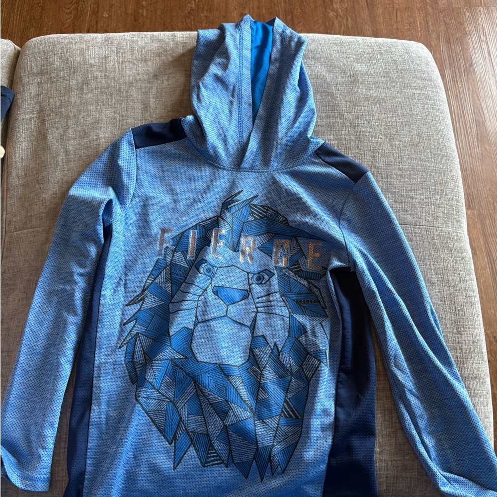 Jumping Beans Blue Kids Hoodie with Lion Graphic